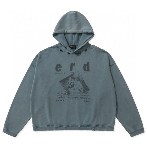 Enfants Riches Déprimés ERD 24SS Broken Hoodie Distressed Sweatshirt, Size S - Picture 1 of 16